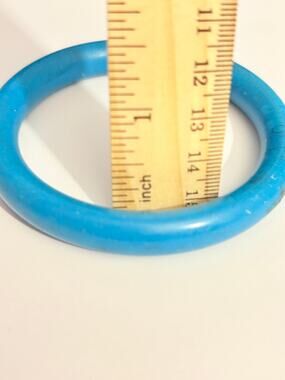 Vintage Blue Stone Bangle Bracelet 8”